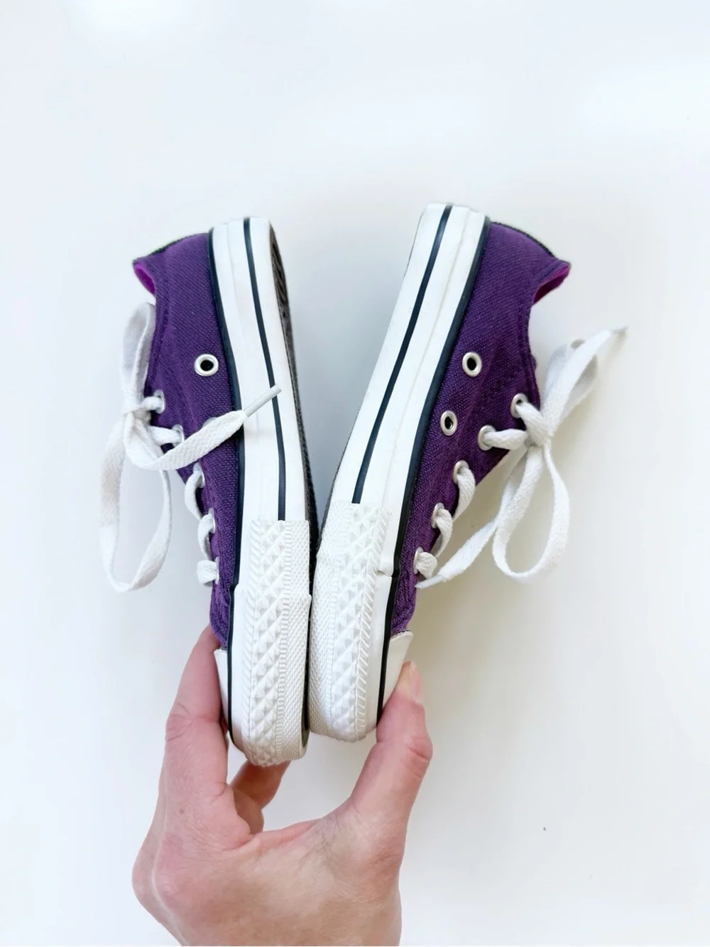 Converse All Stars Purple Double Tongue size 12